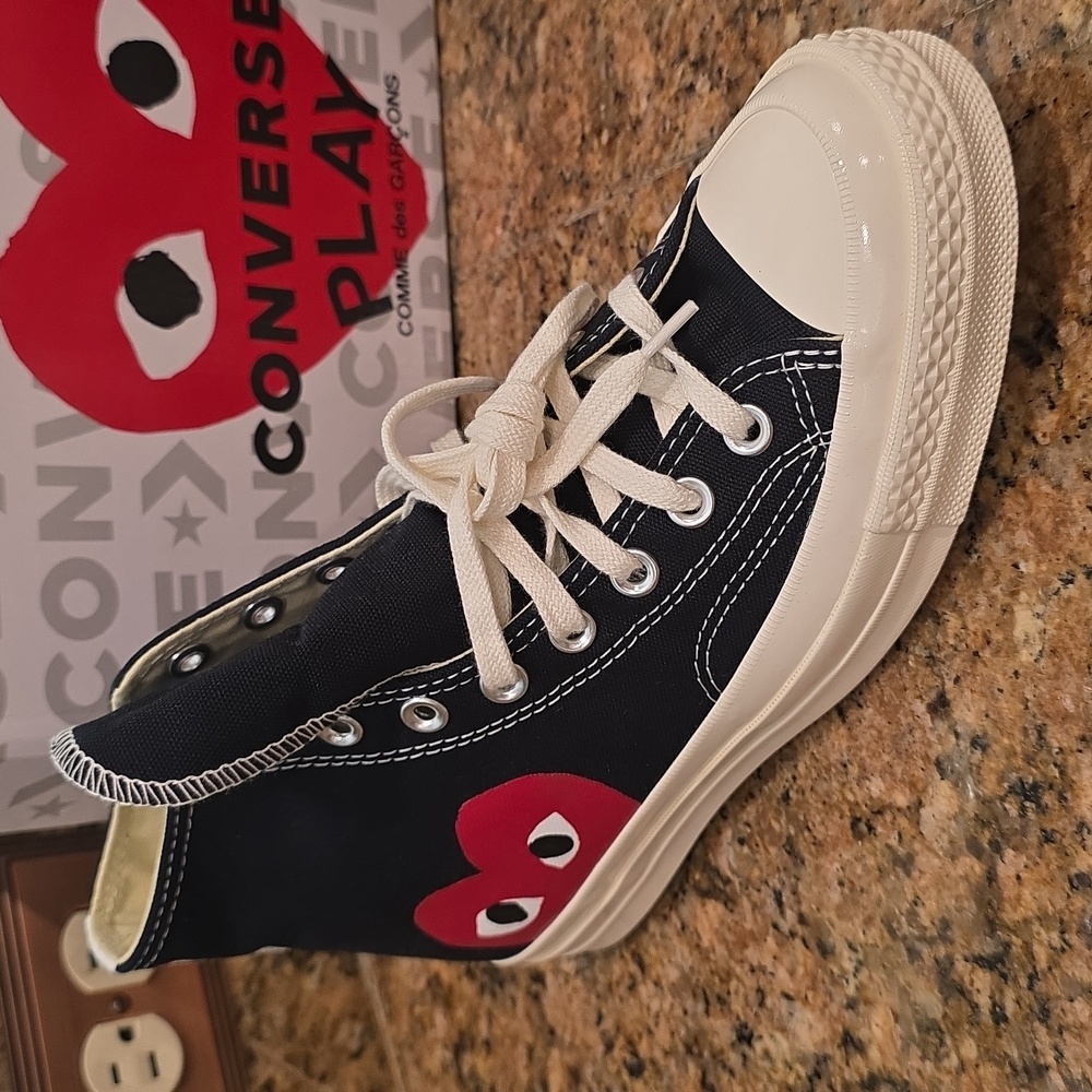 NWT Converse X Comme des Garcons Play Chuck Taylor 70 - SZ W9/M7 - Picture 2 of 9